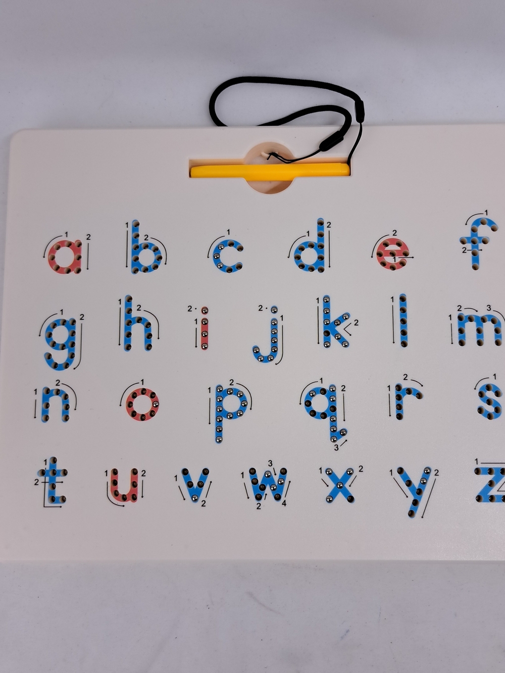 Magnetic Alphabet Tracing Board - Lowercase Letters - White